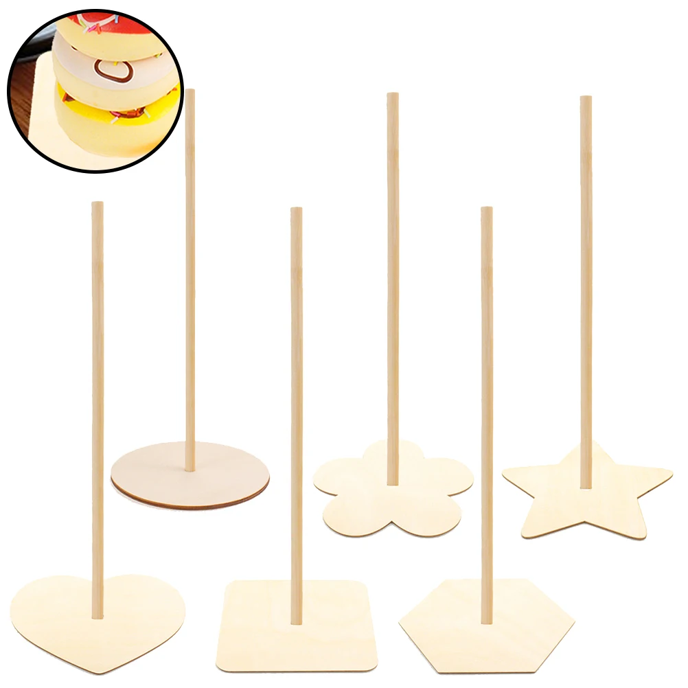 

Wooden Donut Display St 6 Pcs Stable Dessert Shelf Sweet Cart Board Reusable Storage Party Decoration Wedding Shower