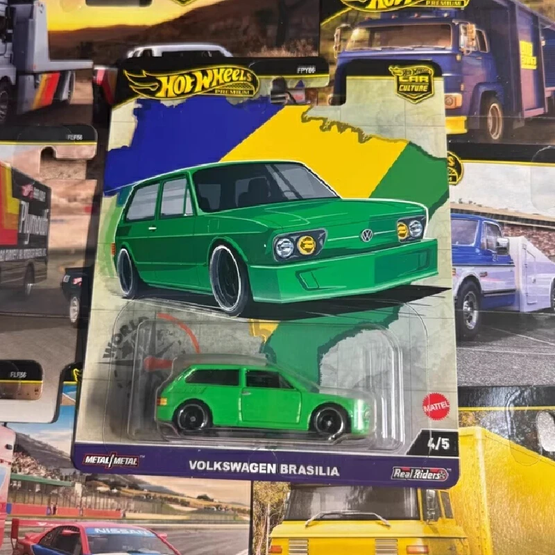 Hot Wheels Premium Autocultuur Schaal 1:64 Diecast Auto Volkswagen Brasilia Collectible Vehicle Legering Model Auto Speelgoed Voor Volwassenen
