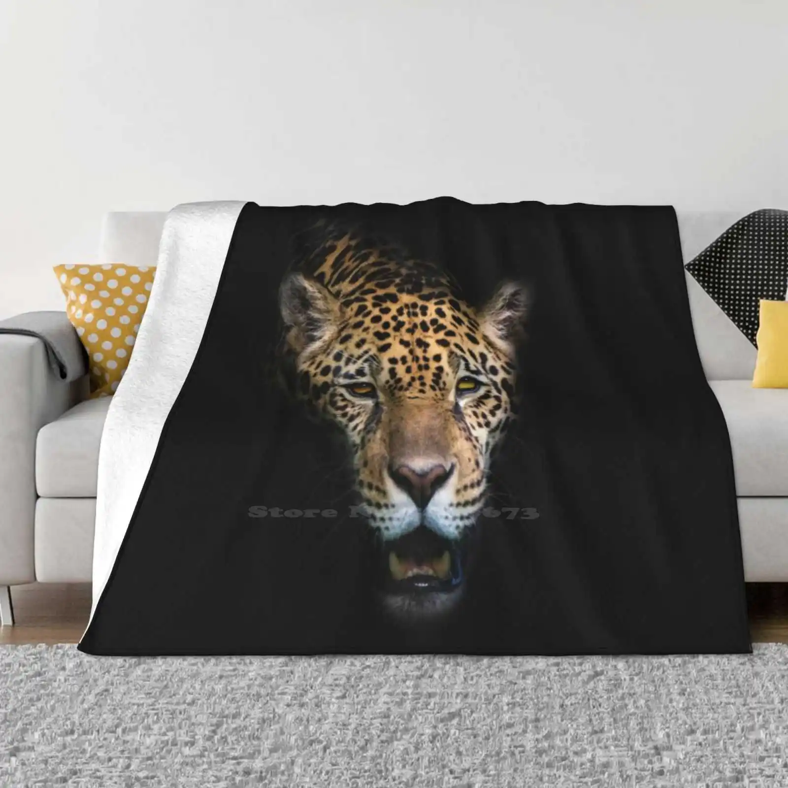 Black Low Price New Print Novelty Fashion Soft Warm Blanket Giaguaro Panthera Leo Animal Wild Lion Tiger Africa Felid Cheetah