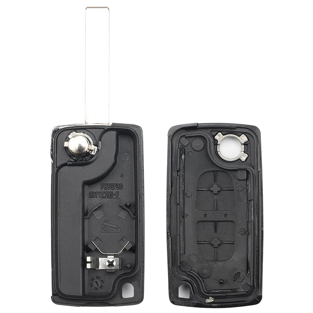 LIXIANG 2/3 Buttons Flip Folding Remote Car key Shell For peugeot 107 206 307 407 408 For Citroen C2 C3 C4 C5 C6 CE0523/0536