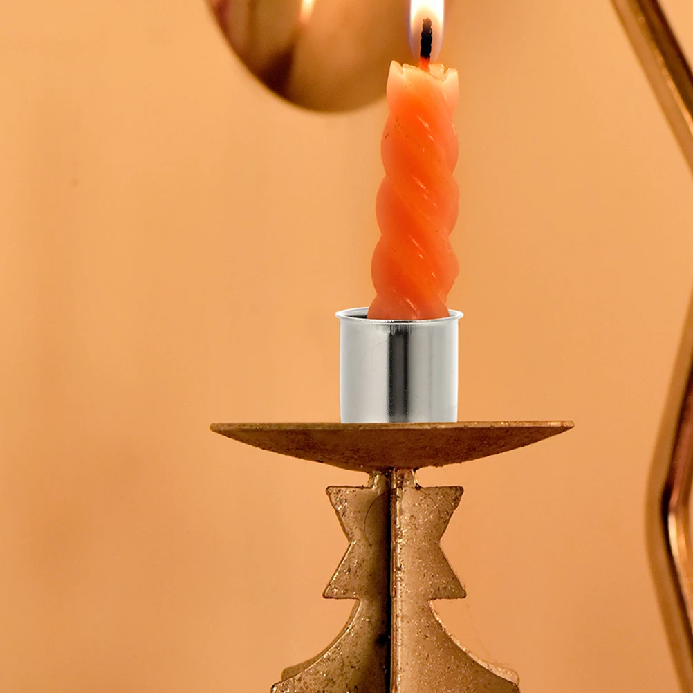 

8Pcs Metal Candlestick Holder Cup Empty Containers for Romantic Ambiance Christmas Crafts and Special Occasions