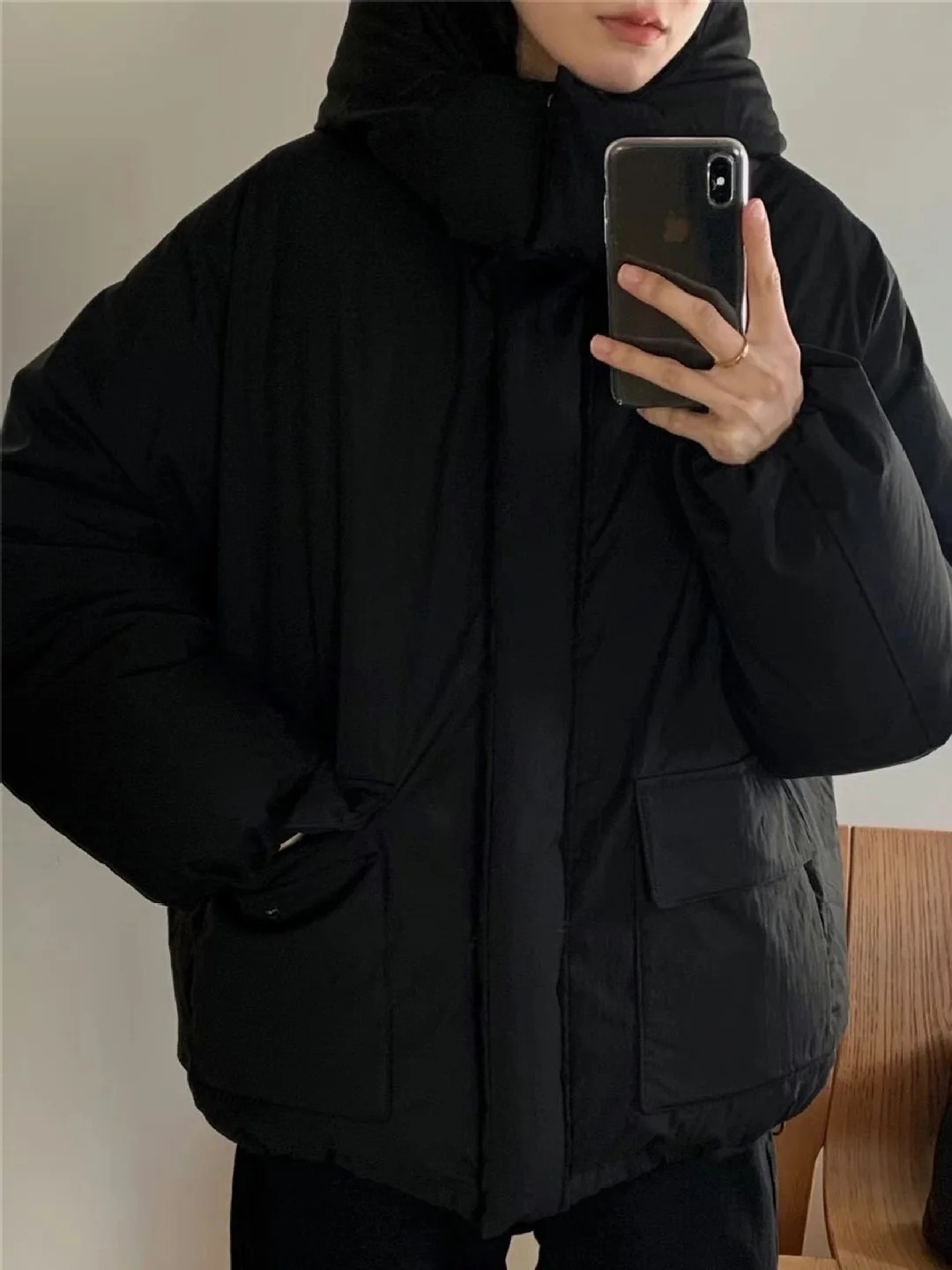 Gola ultra-quente à prova de vento com capuz Jaet Nova coleção de inverno feminina Dongda Gate Color Commute Sle Loos...