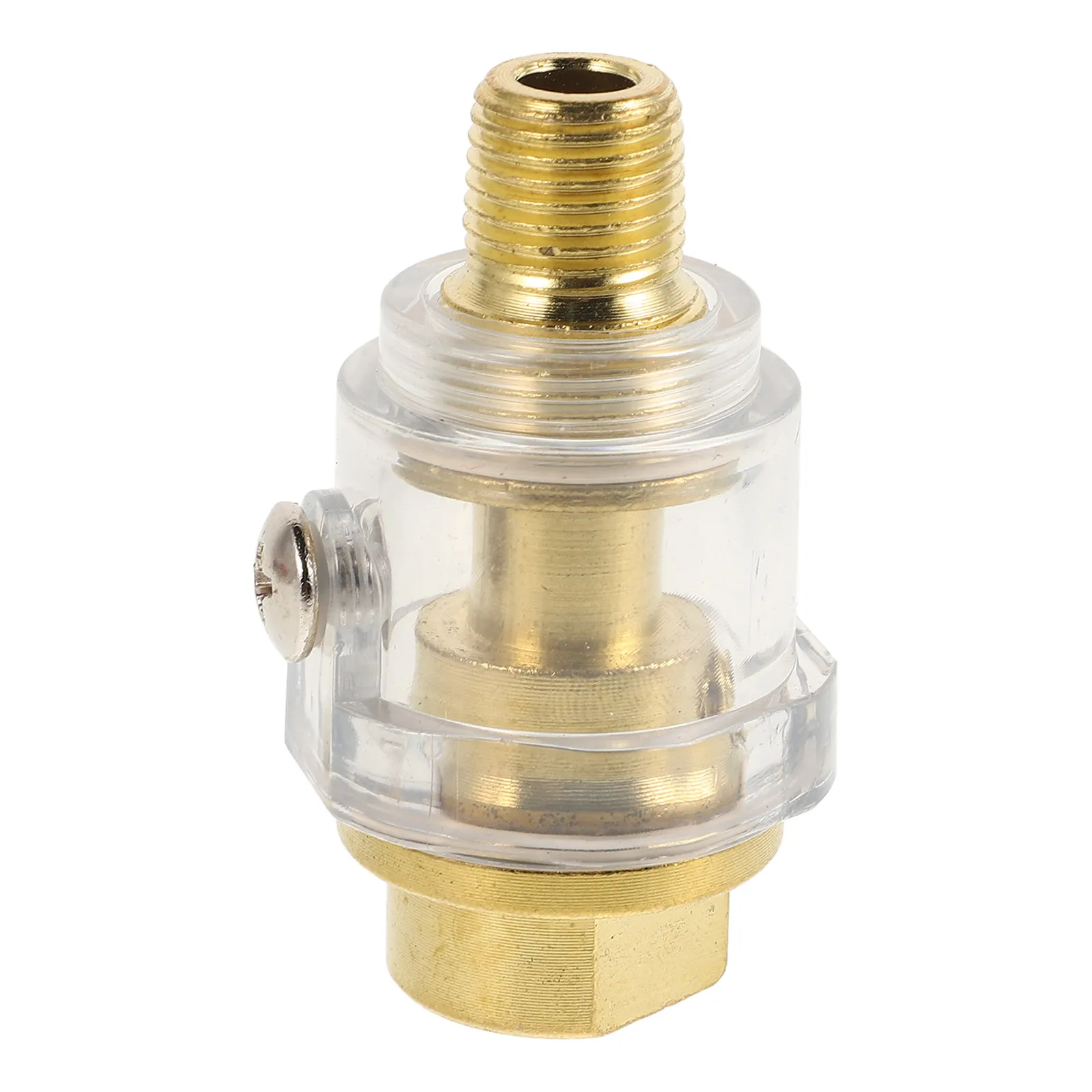

1/4 Inch Brass Golden Mini Oiler Automatic Lubricator for Pneumatic Air Tools Corrosion ResistantAir Tool Oiler In-Line