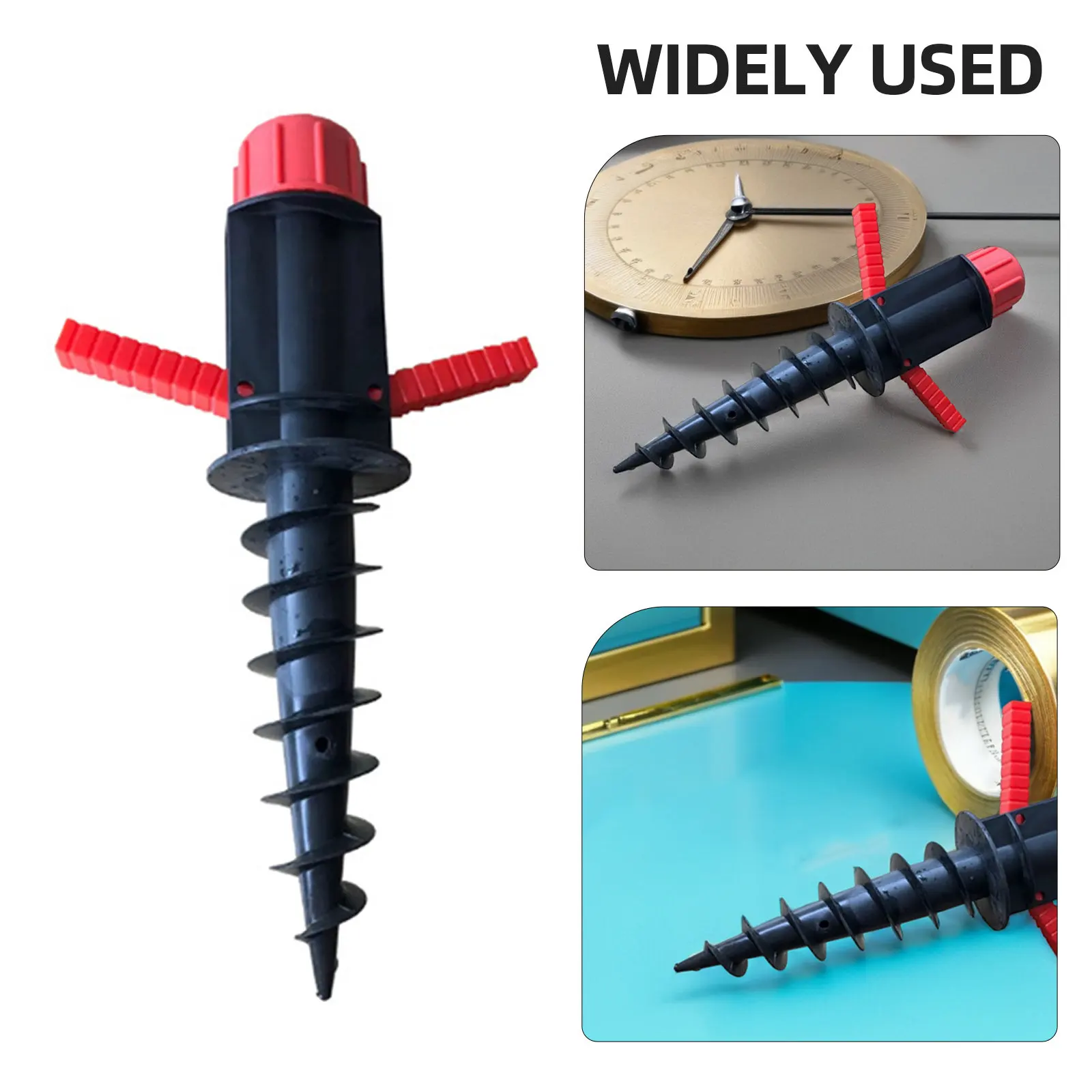 Heavy Duty Beach Umbrella Sand Anchor Spiral Grabber with Foldable Handle for Outdoor Parasol Stability Solution