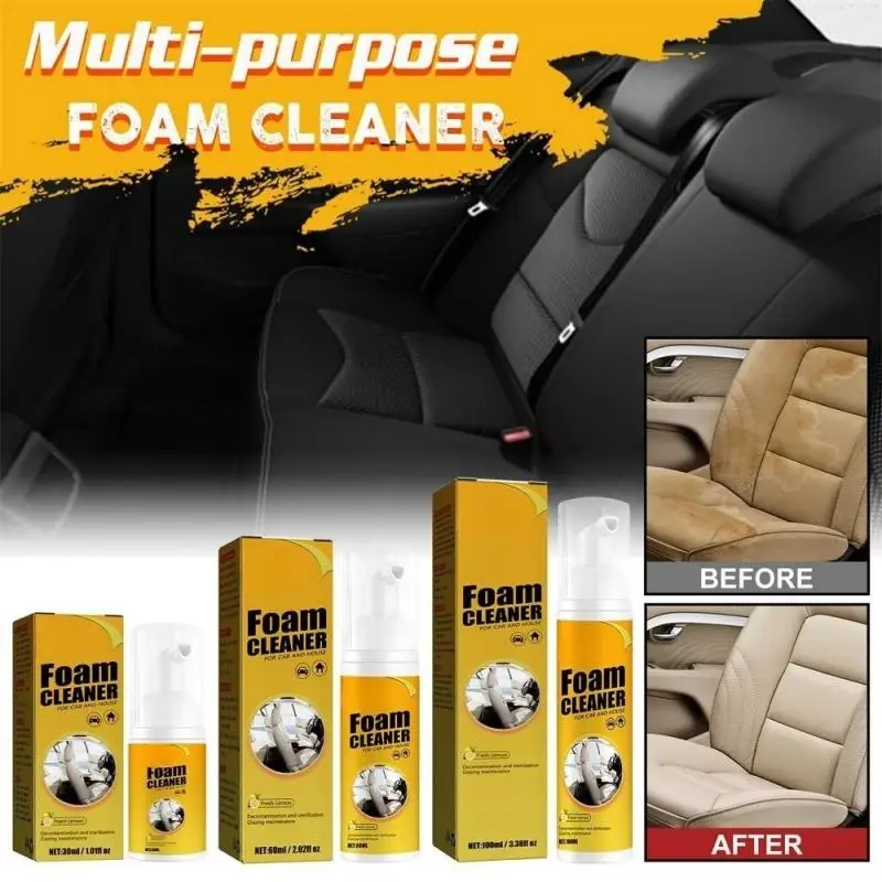 New 150ml Multi-Purpose Foam Cleaner Spray Leather Cleaning Auto Home Surfaces Foam Cleaners For Car Wash Maintenance