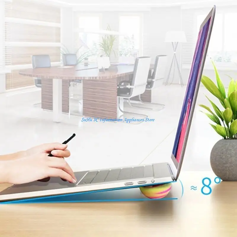 وسادة تبريد مريحة للكمبيوتر المحمول من السيليكون مضادة للانزلاق، تصميم خفيف الوزن يعزز التهوية والراحة في الكتابة #1