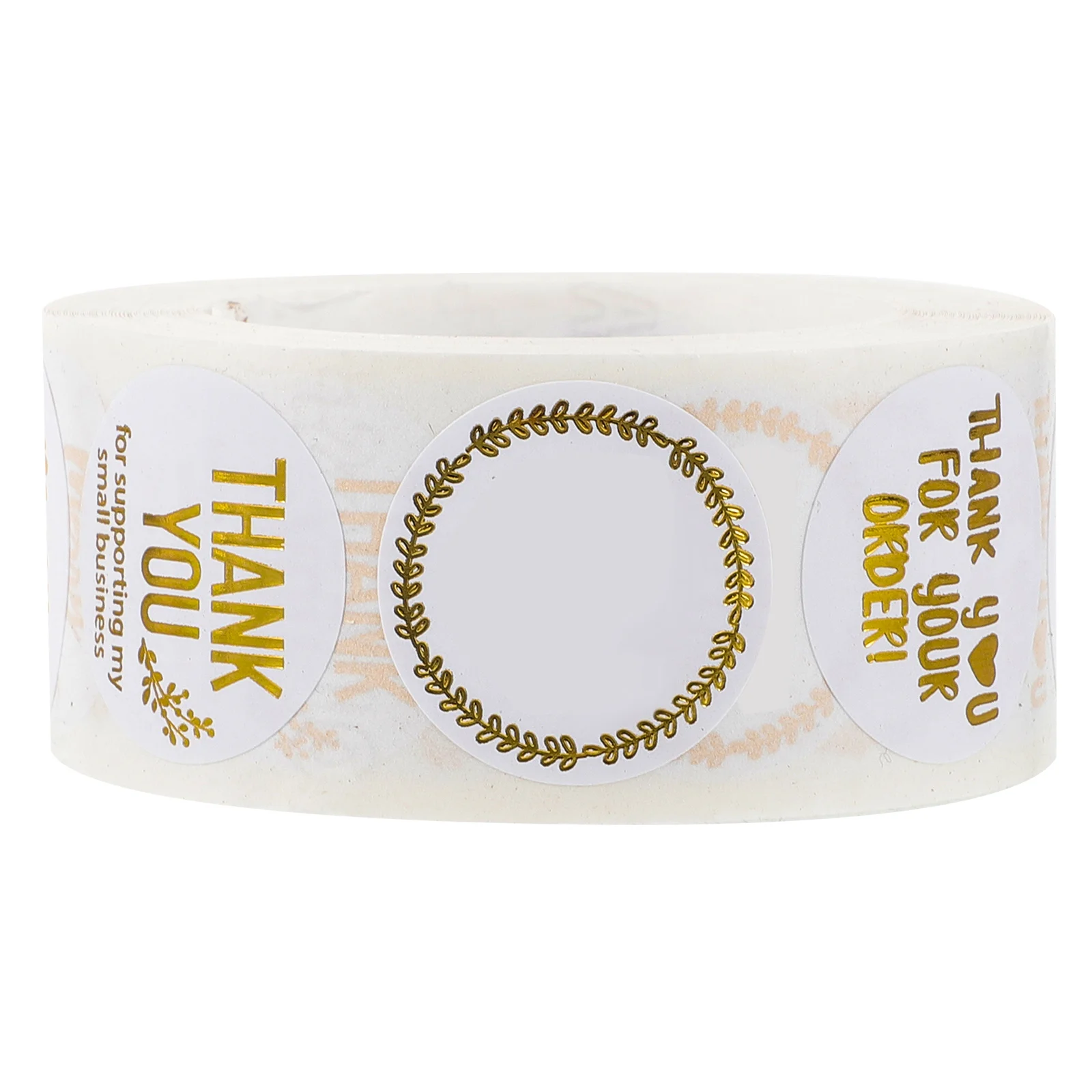 

1 Roll Golden Thank You Stickers Decorative Labels Sealing Stickers for Packaging Bakery Envelopes Gifts Thank You Sticker