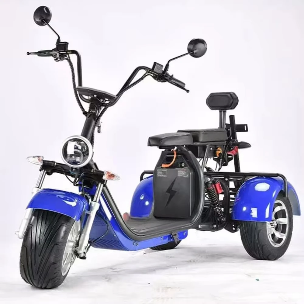 New 3 Wheel Electric Scooters Powerful Adult Eec Electric Motorcycle Citycoco 3000w Tricycle Electric Bike E Chopper