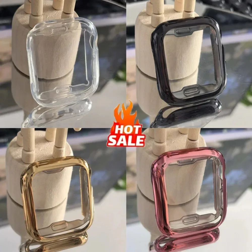 Clear Soft TPU Full Cover Case For Apple Watch Series 11 10 9 8 7 6 5 4 3 SE Fits 38 40 41 42 44 45 46mm Thin Lightweight Bumper
