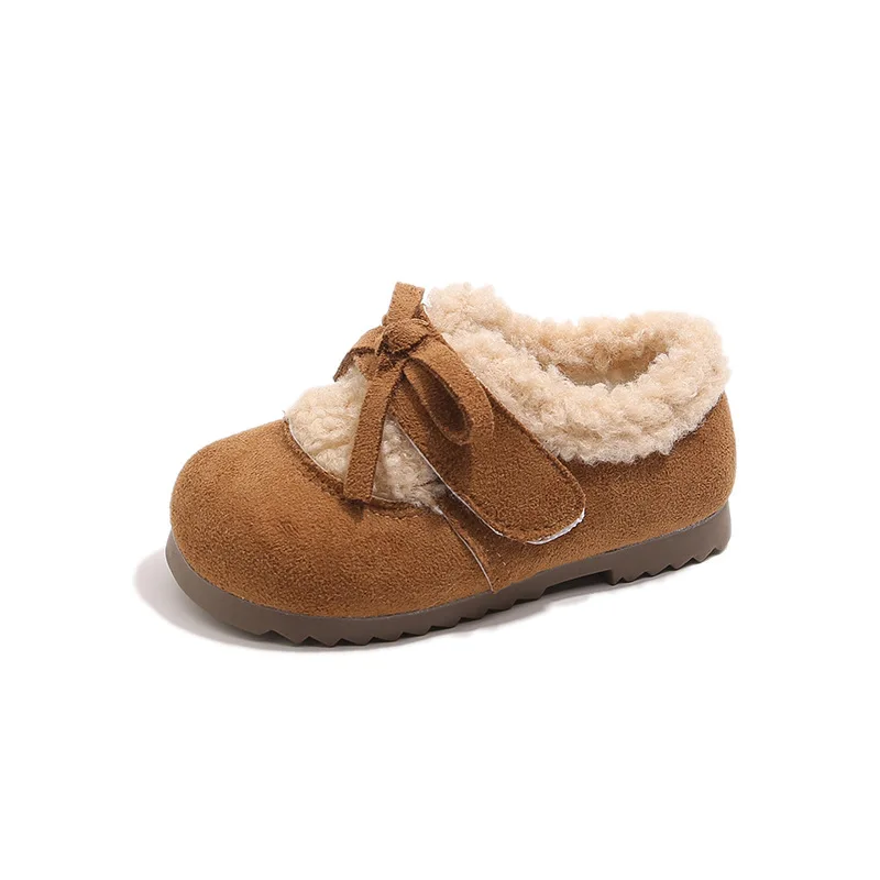 أحذية زميل الدراسة الخريف الشتاء الفتيات الدافئة شاملة سميكة سوليد رقيق أحذية قطنية الفتيات لينة سوليد عارضة الأحذية #5