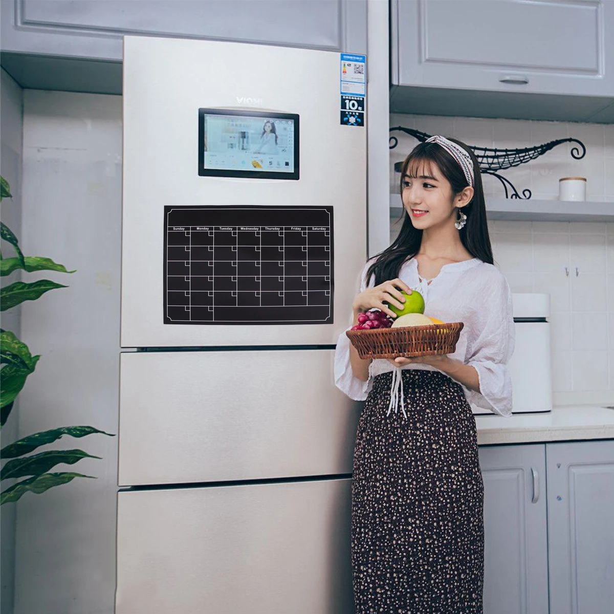 

40X30 см магнитная доска, календарь на холодильник, сухое стирание, гибкая наклейка-планировщик для домашнего офиса, еженедельный список продуктов