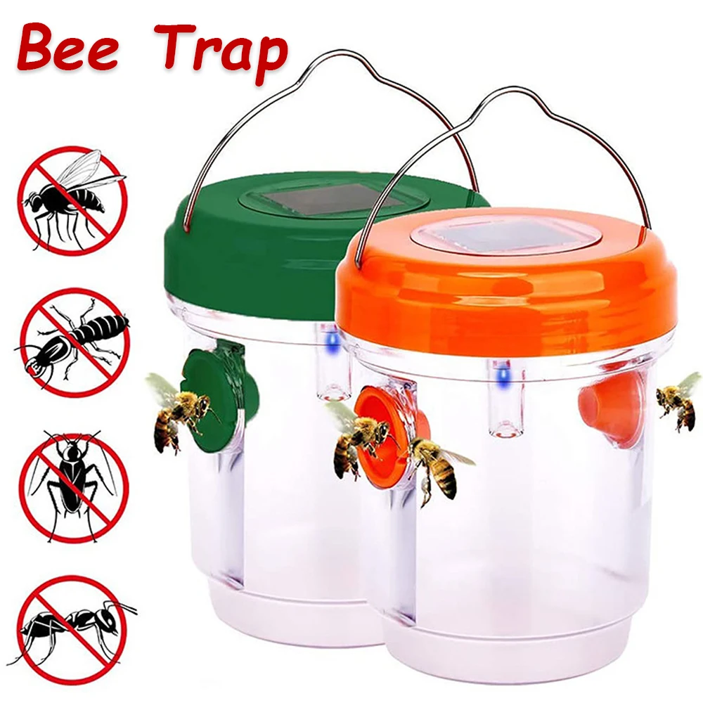

Outdoor Wasp Trap Fruit Fly Trap Reusable Beekeeping Tool Flies Catcher Garden Orchard Bee Traps Killer Hanging Trap Bee Bottle