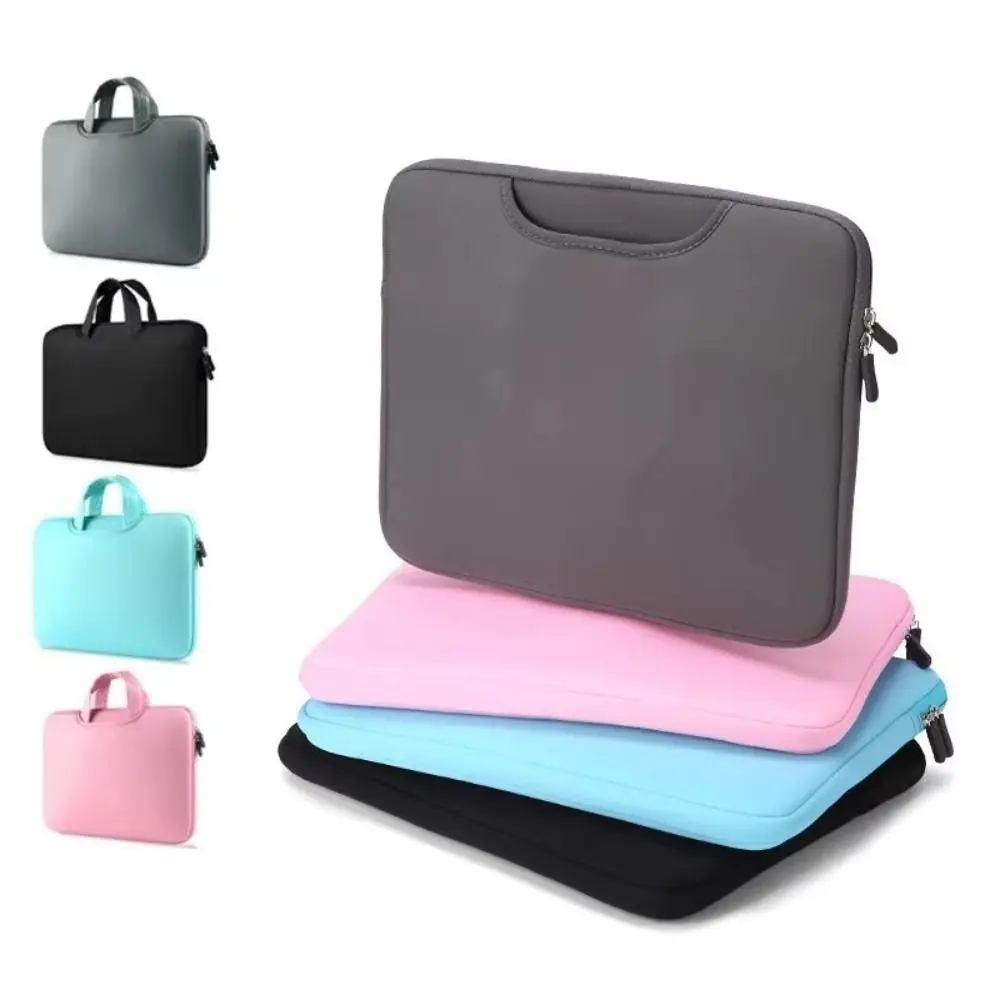 Dengan Pegangan Tas Laptop Portabel Casing Laptop Ultra Tipis Ringan Bahan Lembut Tas Kantor Bisnis Lengan Notebook Multi-lapis