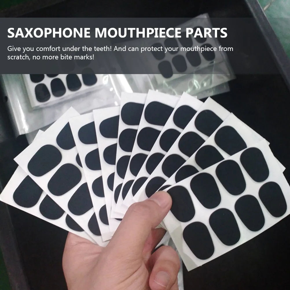 

50 Pcs Saxophone Tooth Pad Mouthpiece for Thick and Clarinet Pads Cushions Gel Brass