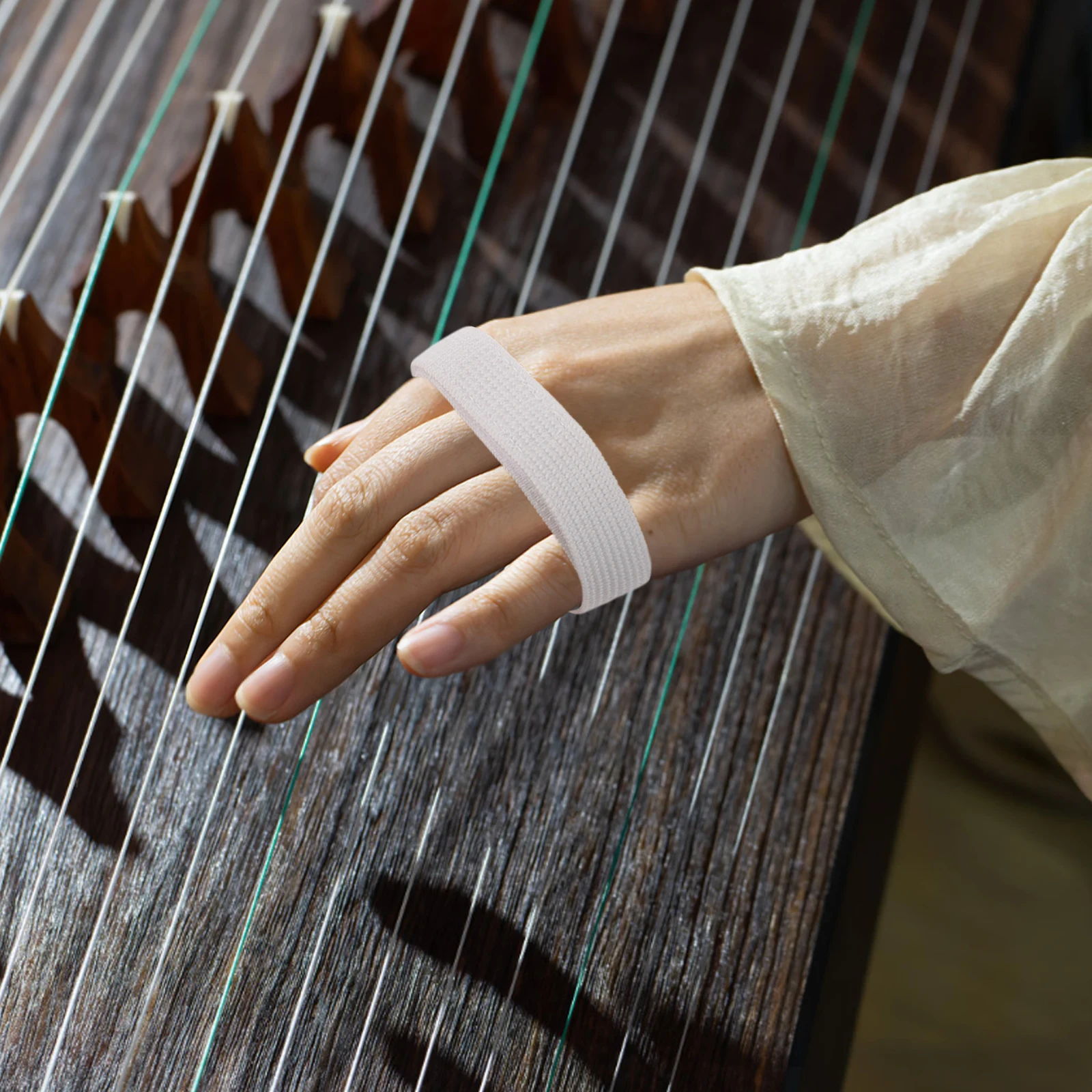 

1Pair Guzheng Finger Corrector Practice Device Blue Beginner Finger Strength Trainer Portable Guzheng Training Tool