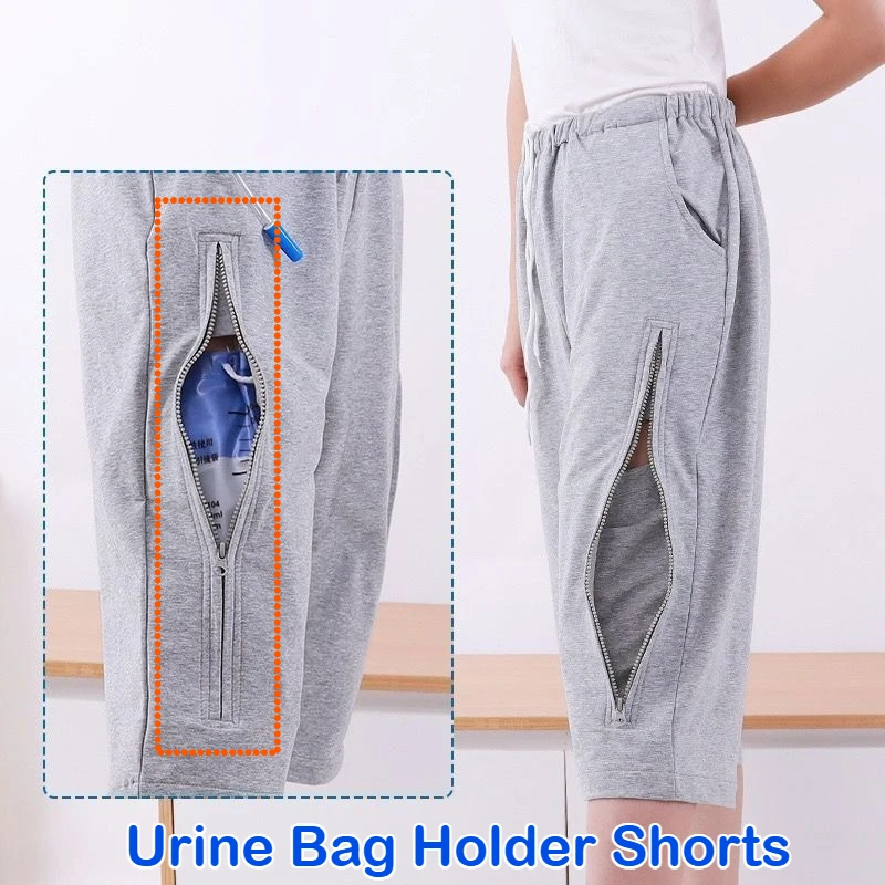 Ostomy Pants Men Women Concealed Urostomy Urine Bag Holder Shorts Urinary Catheter Post-Surgery Cropped Incontinence Underwears