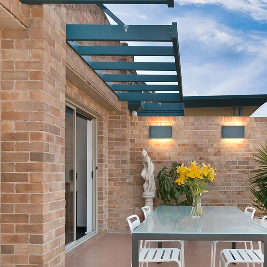 Minimalist LED Outdoor Waterproof IP65 Wall Lamp Porch Garden   Madera Decoracion Pared  Light