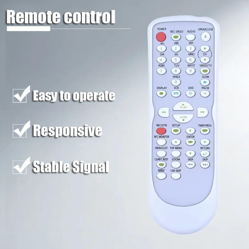 NB108 Universal Remote Control for Sylvania Funai EMERSON DVD VCR Combo CWR20V4 - Battery Not Included
