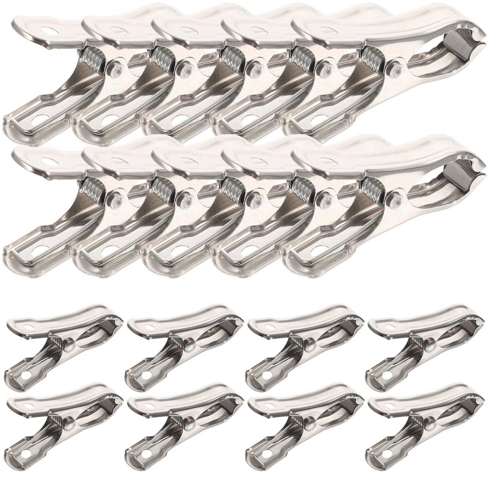 

40 Pcs Sock Stainless Steel Greenhouse Clips Netting Iron Plant Cover Photo Clamps