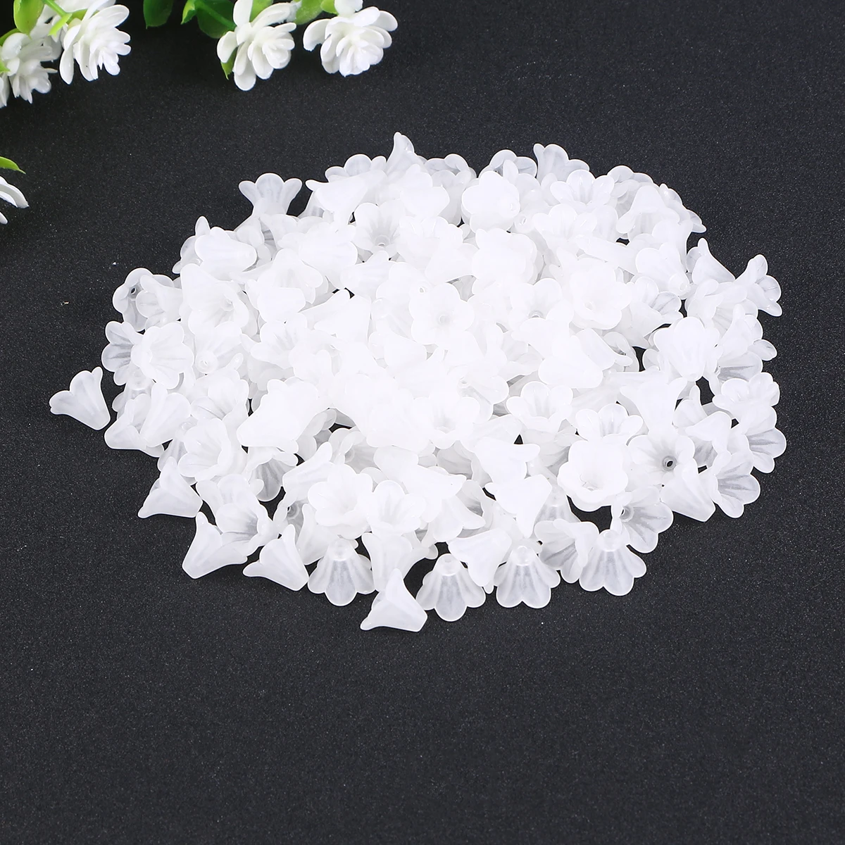 

Acrylic Flower Petals 200G White Trumpet Shape Diy Jewelry Accessories Handmade Necklace Earring Bracelet Making Plastic