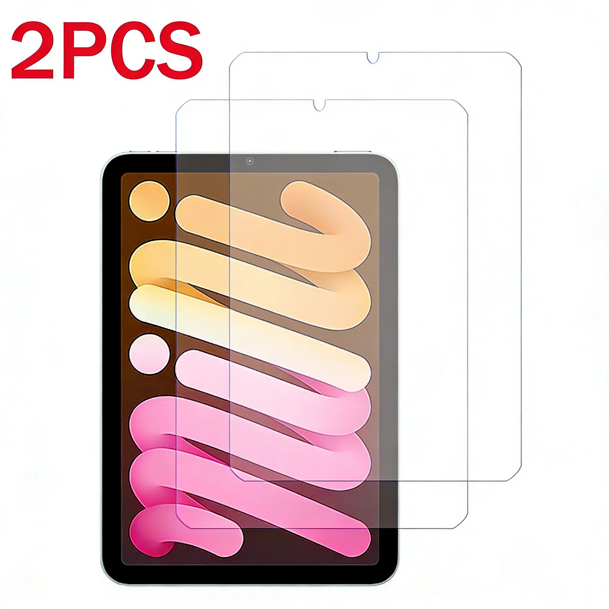 

2PCS glass screen protector for iPad mini 6th 7th generation 8.3'' tempered glass protective film for mini 4th 5th 3rd 2nd gen