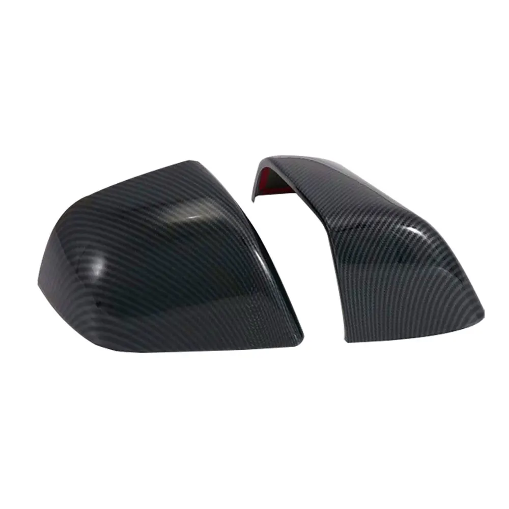 

For Tesla Model 3 2017-2024 Black Carbon Fiber Side Rear view Mirror Cover Trim 2Pcs