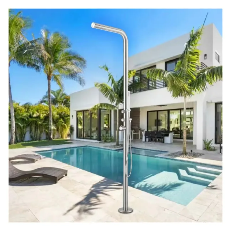 

Freestanding Indoor Shower Pool Garden Beach 316 Stainless Steel Shower Kit