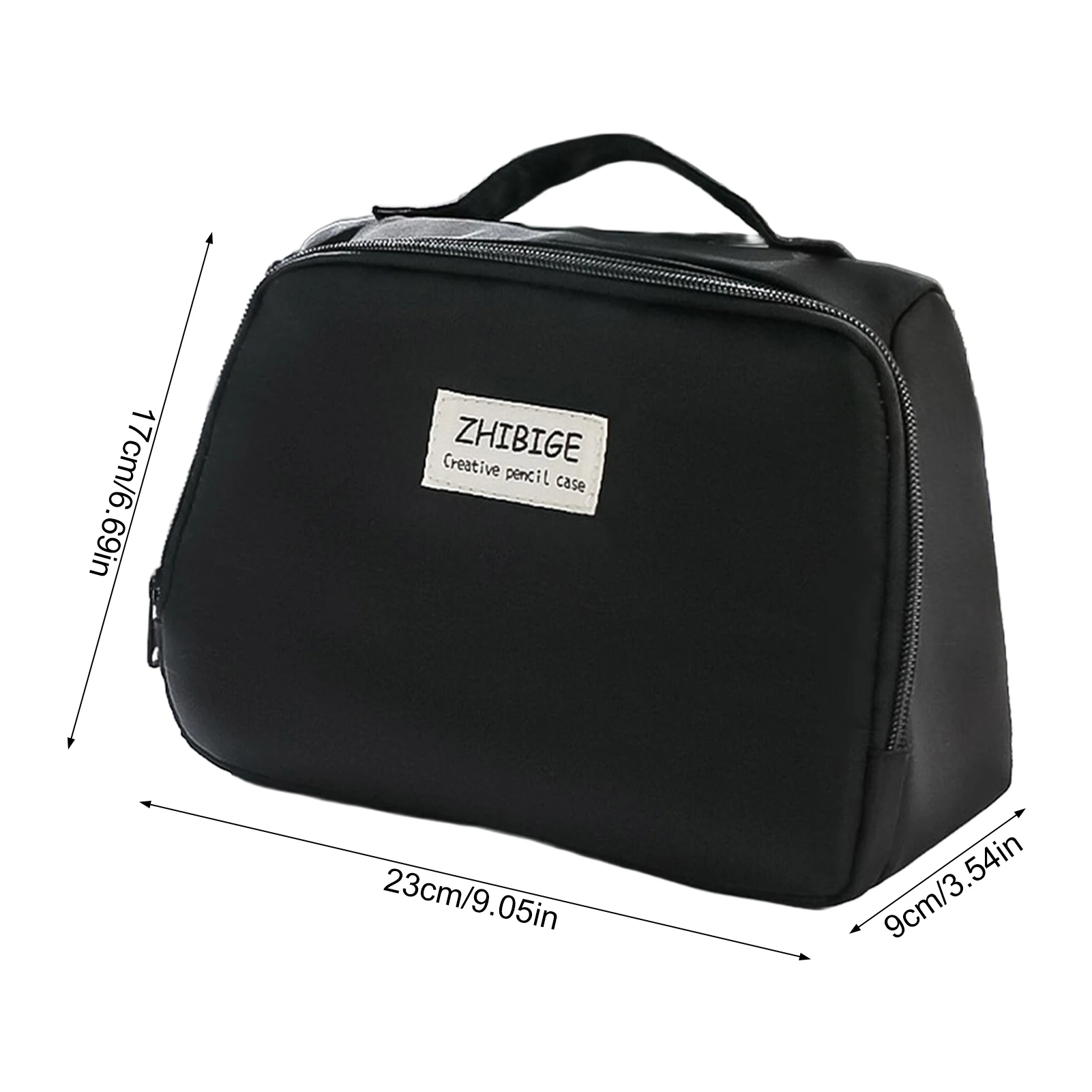 Minimalist Large Capacity Pencil Case (Black)