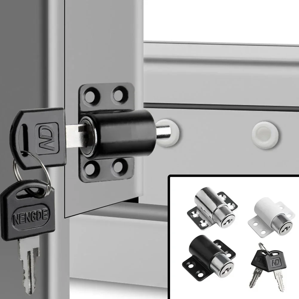 Sliding Door Locks With 2 Key Baby Child Safety Protection Anti-theft Door Security Lock Catches Sets