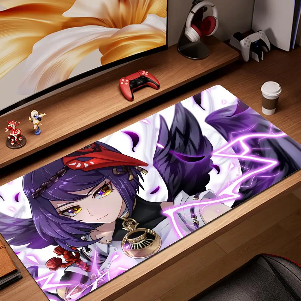 Kujou Sara Kuki Shinobu Layla Mouse Pad Cartoon Lockedge Large Gaming Pad Computer Gamer Keyboard Mouse Mat Desk Mousepad