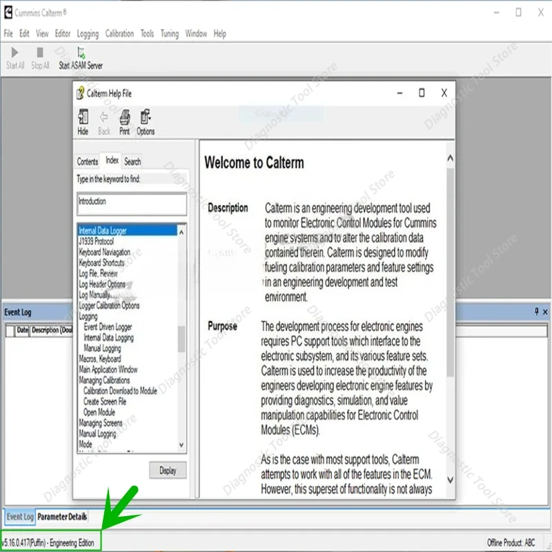 Newest FOR Cummins Calterm 5.16 ECM Calibration for advanced diagnostics and electronic systems management of Cummins engines