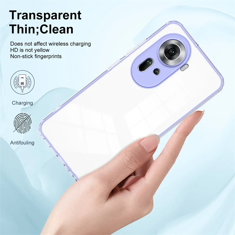 Oppo Reno 11 5G CPH2599 Case Shockproof Hard PC Bumper Silicone TPU Back Cover Soft Phone Case for Oppo Reno 11 Reno11 CPH2599