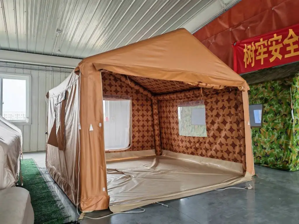 *forMiddle East Air Tent Outdoor Inflatable Desert Tents Saudi Arabia 5-6 Person Four-Season Double Layer Three Bedrooms Living