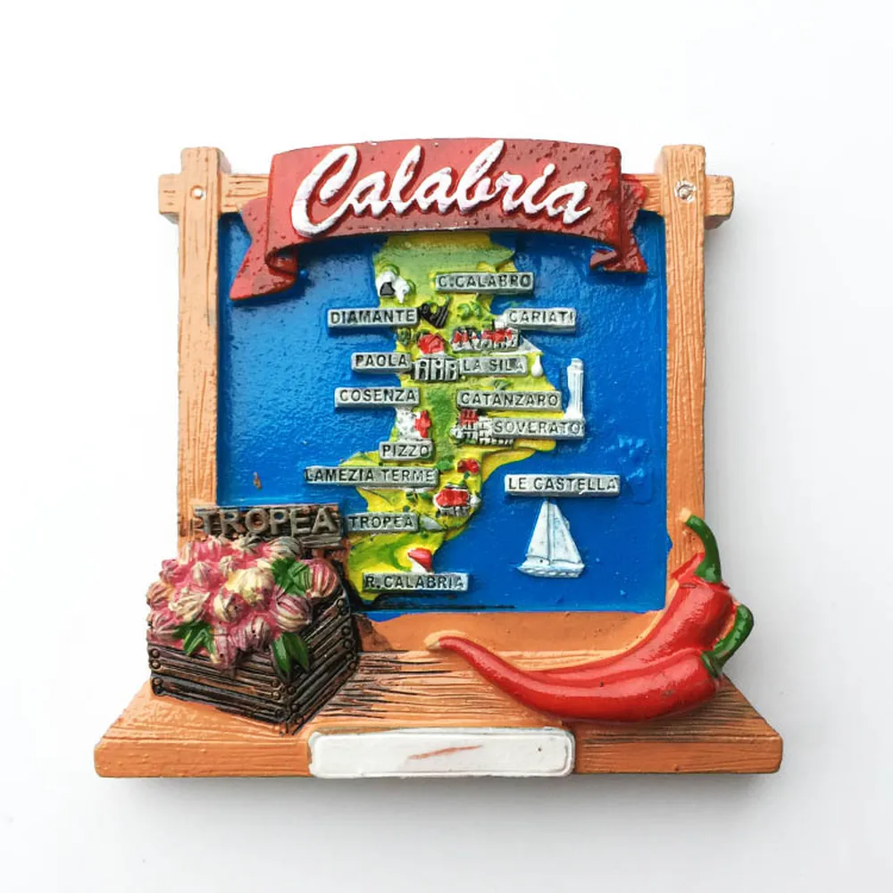 

BABELEMI Tropea Italy Refrigerator Creative Souvenir Map Magnetic Sticker Fridge Magnet Message Post Fridge Magnets Home Decor