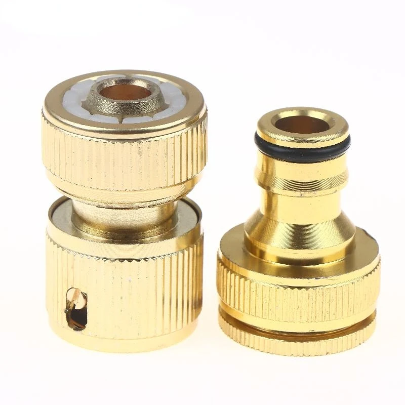 2Pcs/set Garden Aluminum Hose Connector Set 4/6'' Tap Fitting Quick Connect For Garden Pipes Hose Connector DIY Accessories