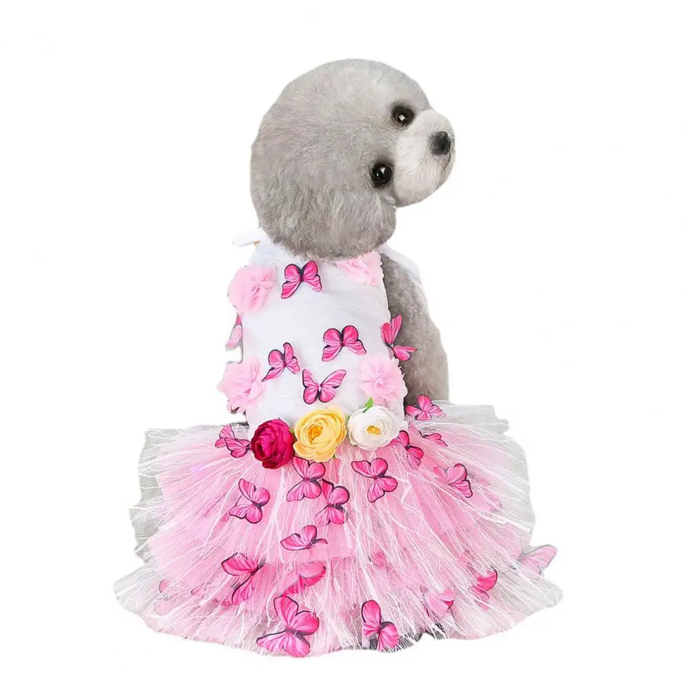 Dog Dress 3D Suspender Skirt Puppy Dress Sleeveless Clothes одежда для мелких собак