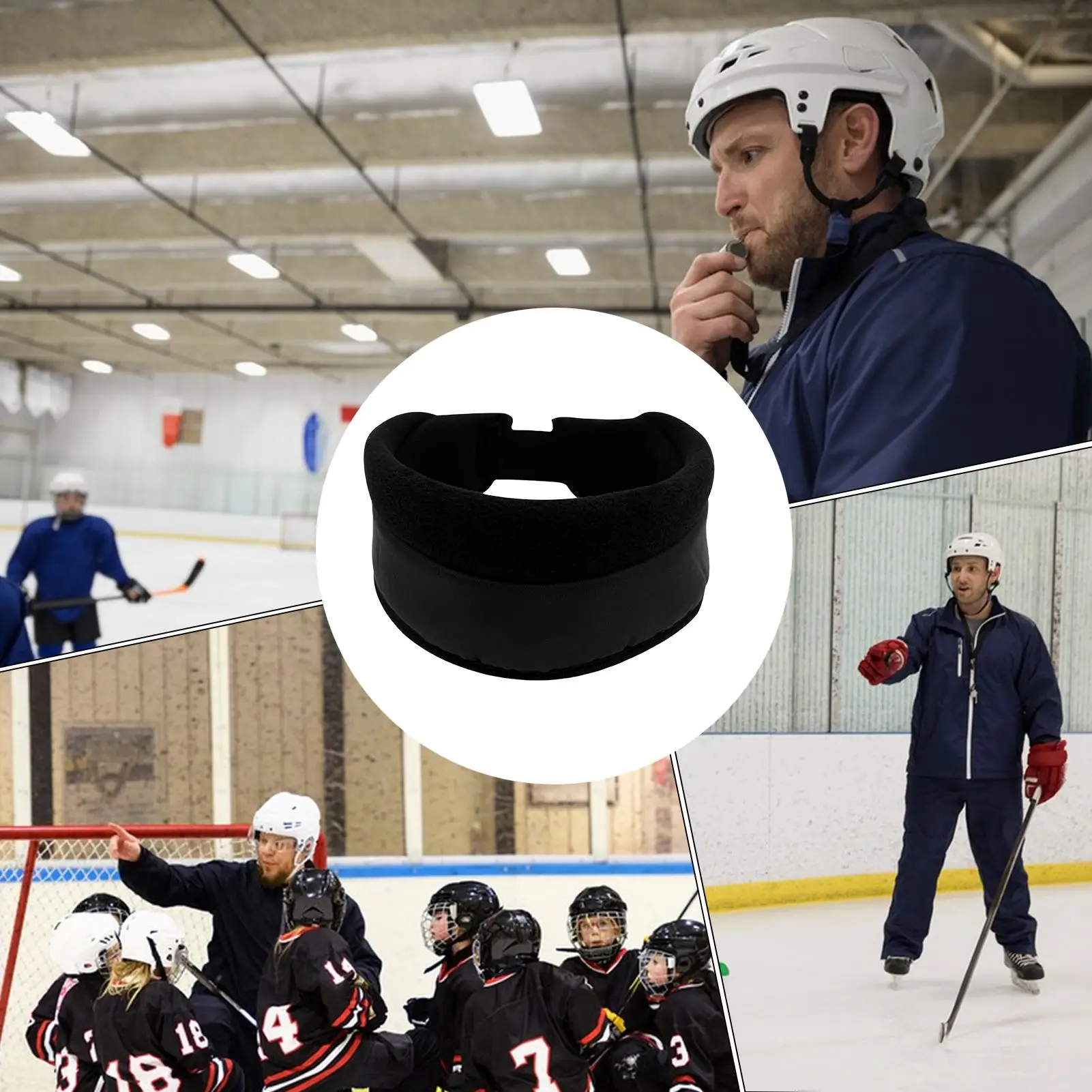 

Защита шеи Хоккейный устойчивый к порезам воротник Регулируемый усовершенствованный защитный механизм Защита шеи для хоккея с шайбой для зимних видов спорта