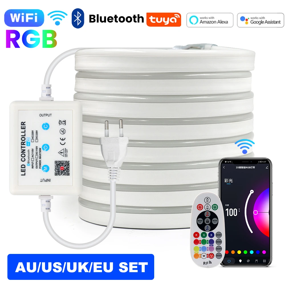 

Приглушаемая неоновая RGB лента, 110 В переменного тока, 220 В