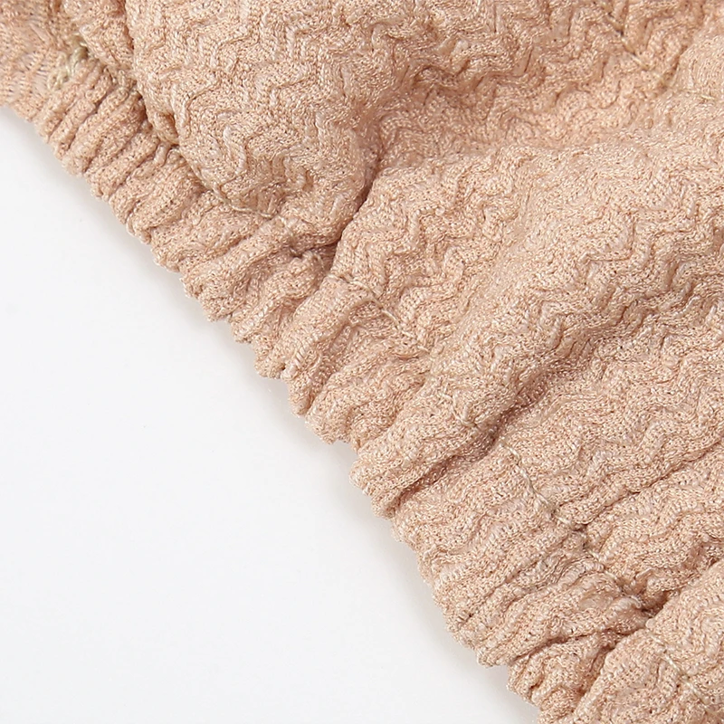 Trendy Versatile Crinkle Women's Solid Color Hijab Turban Elastic Indian Islamic Bonnet Head Wrap Scarf Chemotherapy Care Cap