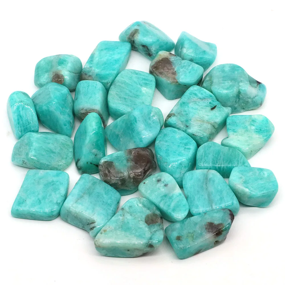 Natural Tumbled Stone Amazonite Healing Crystal Reiki Bulk Gemstone Quartz Mineral Specimen Fish Tank Aquarium Garden Home Decor