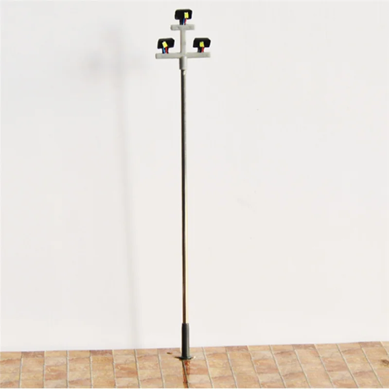 CYGJ-4 Piece 3V LED Miniature Lamp Set As Shown ABS+Metal For Ho Train Railway Sand Table Building Illumination Scene Kit