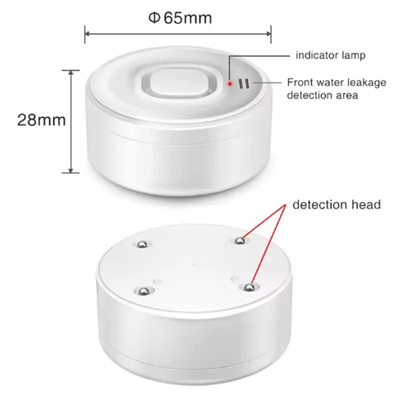 【RECOMENDAR】Tuya Smart For Home Safety WIFI Water Leak Detector 100Db High-Volume Alarm Real-Time APP Alerts Easy Setup With Ale