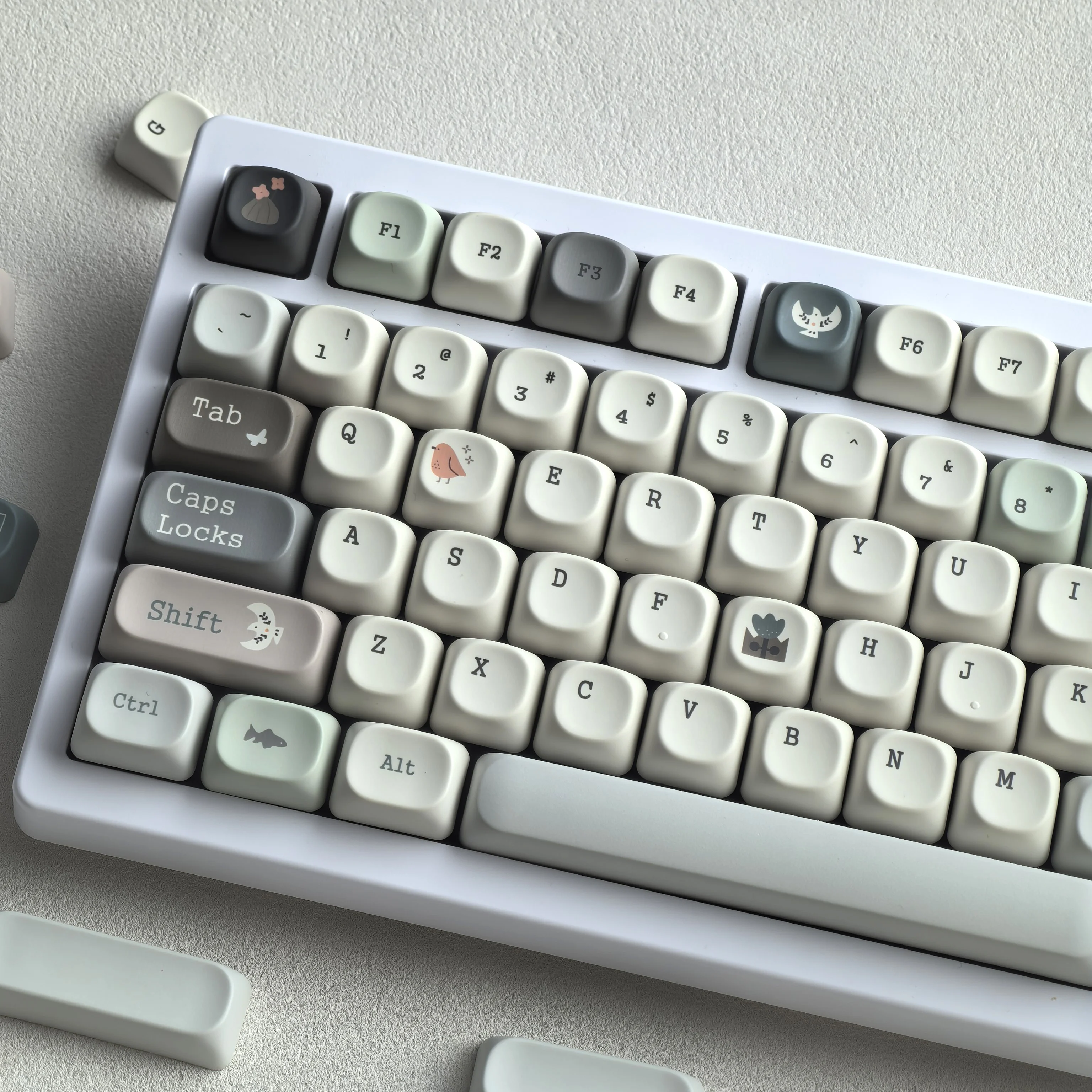 

Колпачки для механической клавиатуры MAIMOOO Spring Keycaps, корейская/русская раскладка, цвет Morandi Green, MOA PBT, Alice Layout, доступны для самостоятельной сборки (DIY), Aula Keycaps