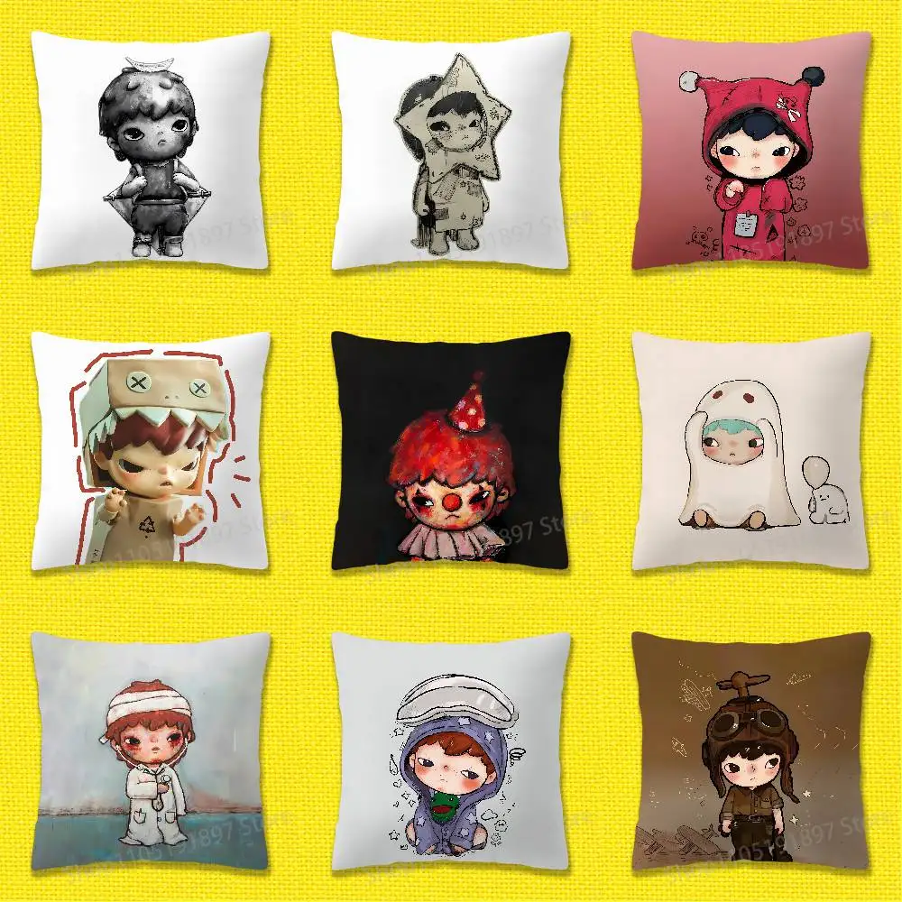 

Cartoon Doll H-HironoS Throw Pillow Case For 45x45cm 40x40cm 55x55cm 50x50cm 30x30cm Square Car Pillowcase Shell