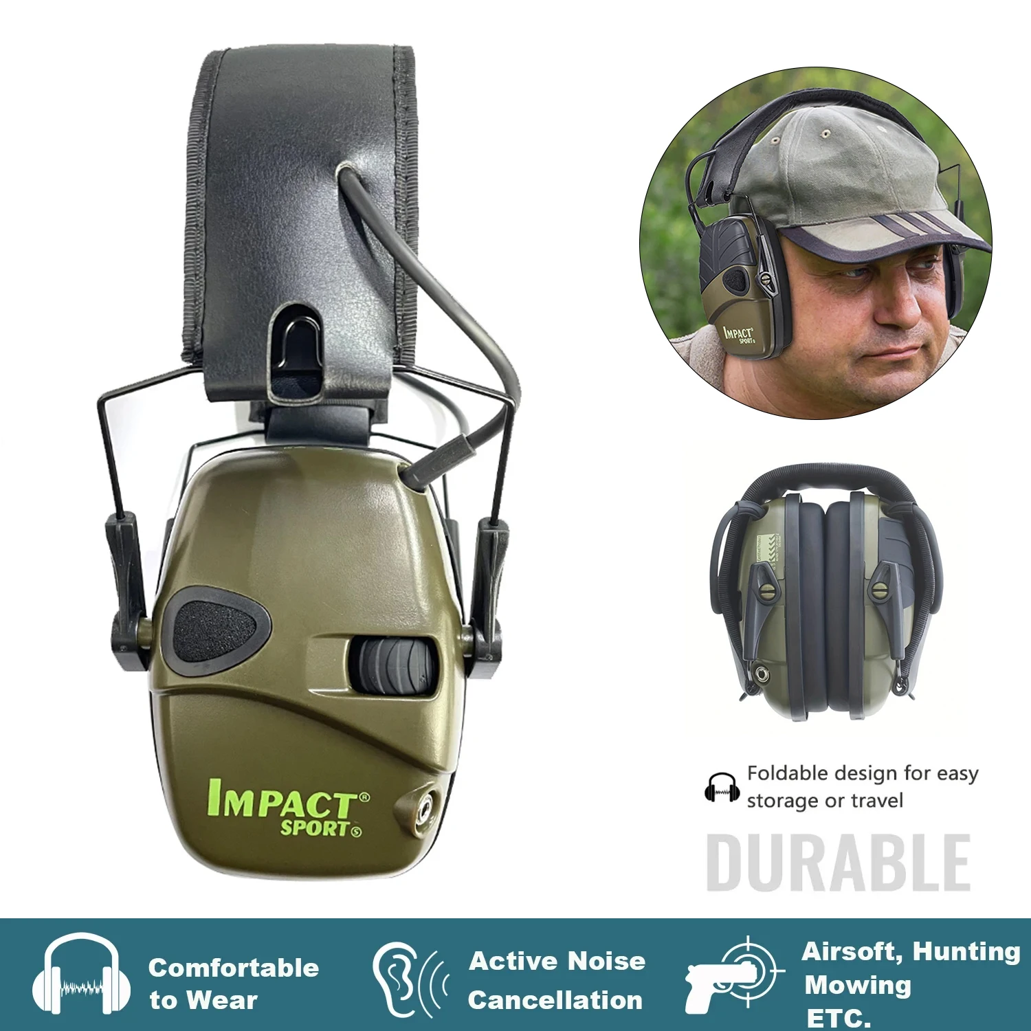 

НОВАЯ Bluetooth-тактическая электронная противошумная гарнитура для стрельбы, охотничьи наушники, гарнитура для защиты органов слуха громкой связи, новинка