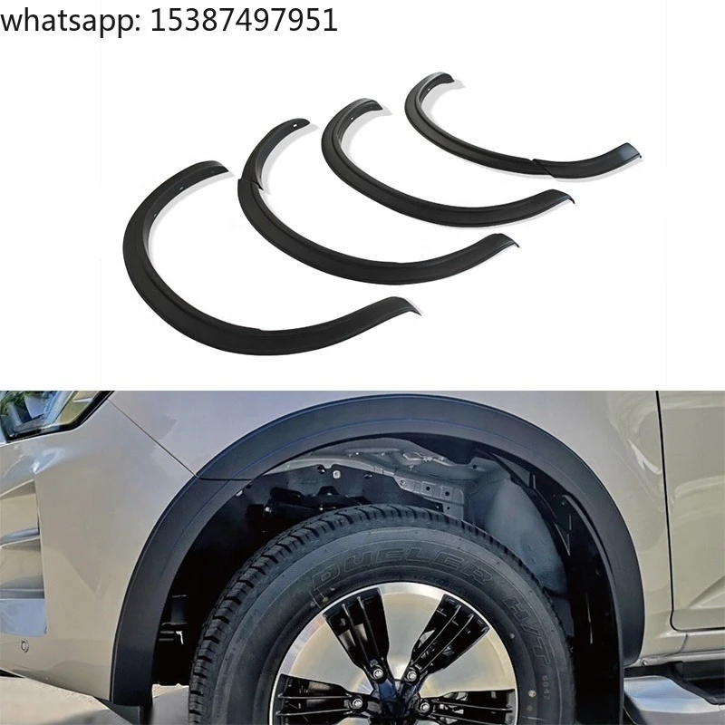 For ABS Slim Fender Flare Matte Black for Dmax 2020 2021 2022 Auto Accessories Plastic 4X4 Double Cabin