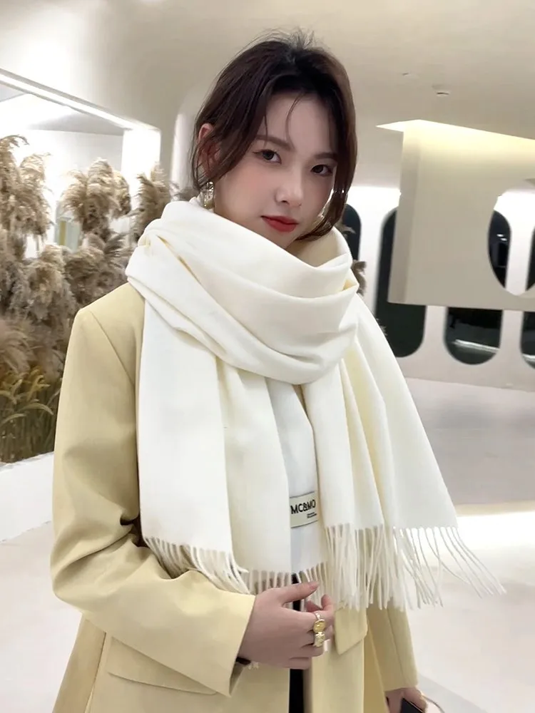 bhj-thiened-pure-color-scarf-women's-winter-korean-sle-long-warm-white-couple's-ne-warmer-polyester-fiber-rectangular
