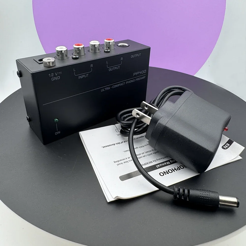مضخم فونو بريمب صغير الحجم للغاية مع RCA 1/4 بوصة يدعم واجهات TRS Preamplificador Phono Preamp PP400