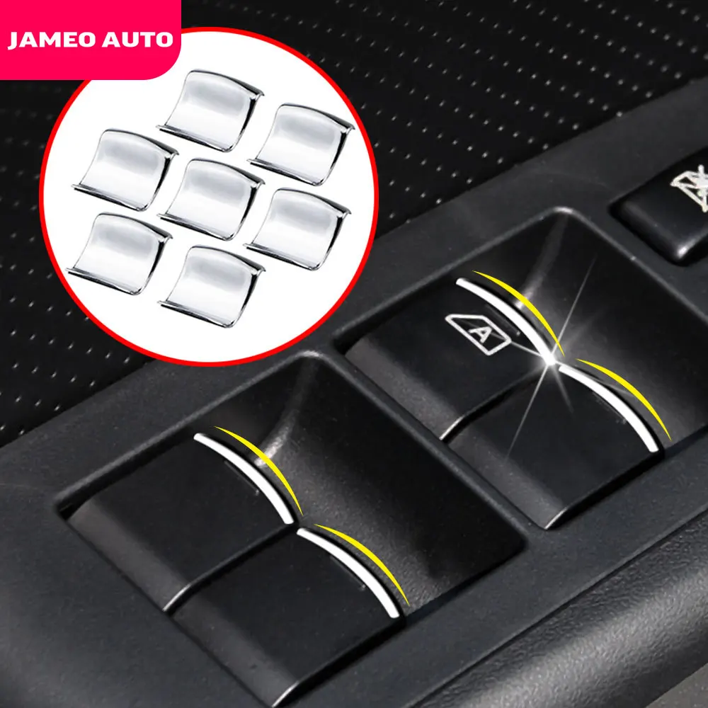 

Jameo Auto ABS Chrome Windows Lifter Button Trim Sticker for Nissan X-trail Qashqai Teana Sylphy Tidda March Sunny Note Altima