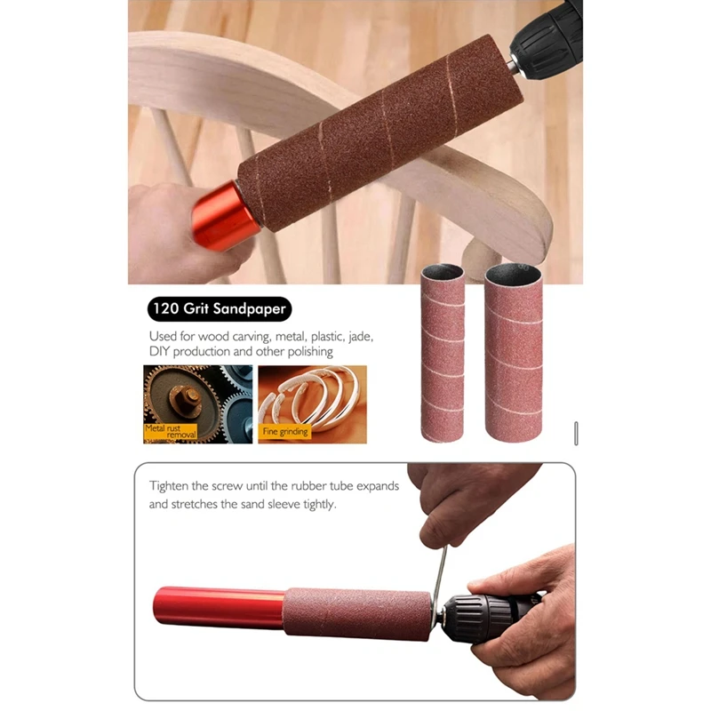 Sanding Rod Spare Parts Sanding Wood Metal Plastic Glass Stone Mini Belt Sander Electric Drill Lithium Electric Drill Conversion